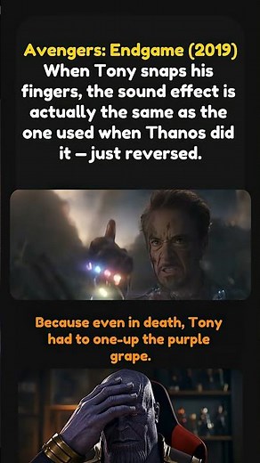 Endgame [2009] Tony Snaps his Fingers #marvel #avengers