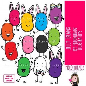 Jelly Beans clip art Easter clip art Candy clip art COLORED Version