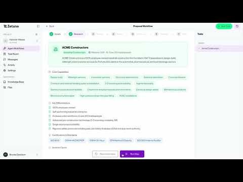 Streamlining AI Document Intelligence: Zetane Proposal Workflow & Zeta Chat Deep Dive