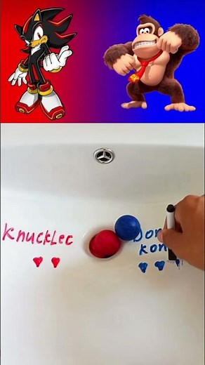Knuckles vs Donkey Kong ⚡ Strength Battle 💪#knuckles #donkey #shorts #vs
