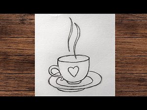 How to Draw a Coffee Cup with Pencil – Step by Step Tutorial