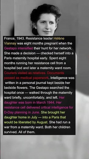 She Ran Resistance Operations From a Maternity Ward for 8 Months | Military History Talks