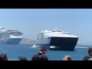 Greece Trip - High Speed Ferry from Mykonos to Santorini