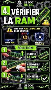 MON PC DEMARRRE MAIS L'ECRAN RESTE NOIR