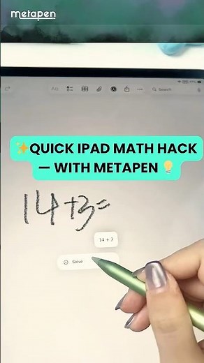 Math on iPad? Easy.Metapen keeps every line clean, every number sharp, and every move smooth#Metapen