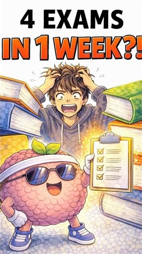 4 Exams in 1 Week? Don't Panic! 5 Steps📚😰