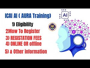 ICAI AI training, Eligibility,how to Register,Fees,Online Or Offline,| ICAI AI aura Training