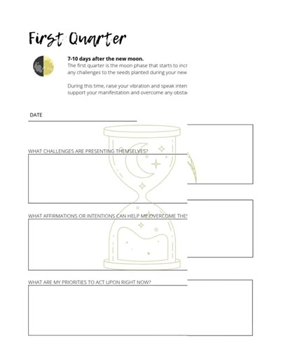 Moon Journal 2026, Moon Planner Printable PDF, Lunar Calendar - Etsy UK