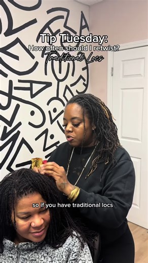 Tip Tuesday 🔒✨ Today we’re talking traditional locs and retwists. How often should you be getting your hair retwisted? Tap in and watch the video for the info. 📅 Book your appointment: vagaro.com/naturallyyou4 📞 770-882-5939 #locs #atlhair #atlloctician