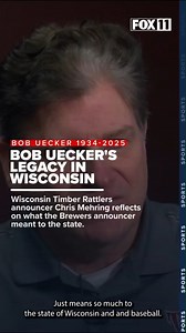 The voice of summer in Wisconsin -- Milwaukee Brewers radio announcer Bob Uecker -- has died at age 90. Chris Mehring, broadcaster for the Wisconsin Timber Rattlers, discusses Uecker's impact on the state. Full story: https://fox11online.com/sports/brewers-and-mlb/legendary-brewers-announcer-bob-uecker-dies-at-90-leaving-a-lasting-legacy-in-milwaukee-baseball-wisconsin | WLUK-TV FOX 11