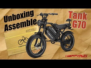 HappyRun Tank G70 Electric Bike Unboxing and Assemble