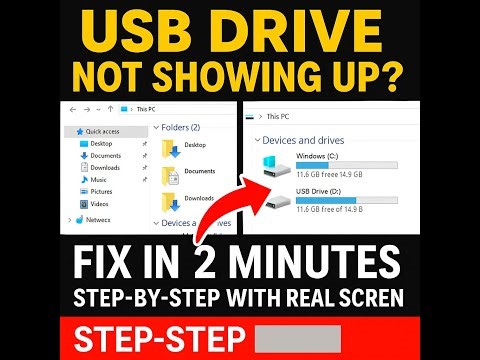 USB Drive Not Showing Up in Windows 10? | 100% Fix with Step-by-Step Guide (Real Images)