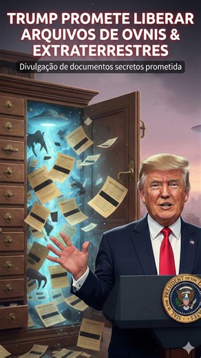 TRUMP PROMETE ARQUIVOS DE OVNIS e EXTRATERRESTRES!! #shorts
