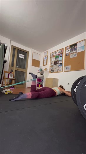 Leg flex-est in prone pose with BAND