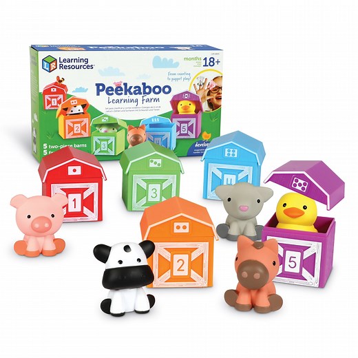 Learning Resources Peekaboo Learning Farm - Toddler Toys Activities, Ages 18 Months