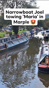 28K views · 702 reactions | Narrowboat Joel towing Narrowboat Maria at the top of Marple Locks  | by Bike & Boat | Facebook