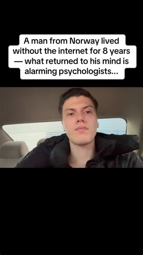 Danya on Instagram: "A man from Norway lived without the internet for 8 years — what returned to his mind is alarming psychologists... He vanished from the digital world for almost a decade. No notifications. No endless scrolling. No bright screens telling him what to think or feel. When he finally returned, he described things that left psychologists completely baffled: 1️⃣ His thoughts no longer raced — they drifted smoothly, as if he had forgotten how it feels to be human. 2️⃣ The anxiety he 