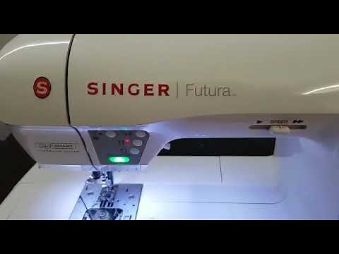 Singer futura XL 550 general demo and how to change needle position for straight stitches