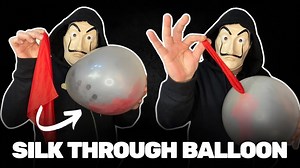 276K views · 6K reactions | SILK THROUGH BALLOON 彩 MAGIC TRICK TUTORIAL #magician #tricks #tutorial #balloon #trend #videoviral | The Mask Magic Tricks | Facebook