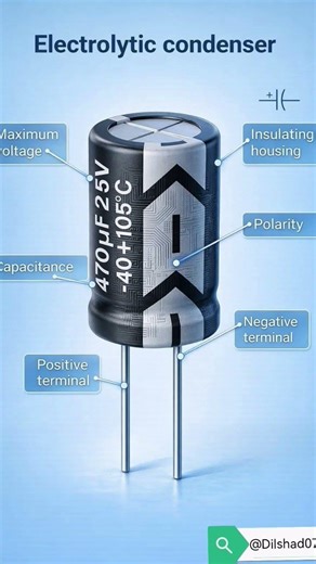 Electrolytic capacitor polarity, capacitor working explained, capacitor positive negative, capacitor