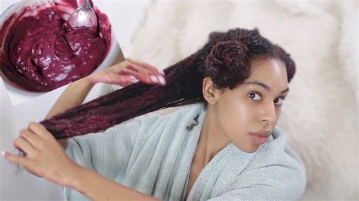 DIY hibiscus & yogurt hair mask for healthy, shiny hair | Maryam Hampton's deep conditioning routine