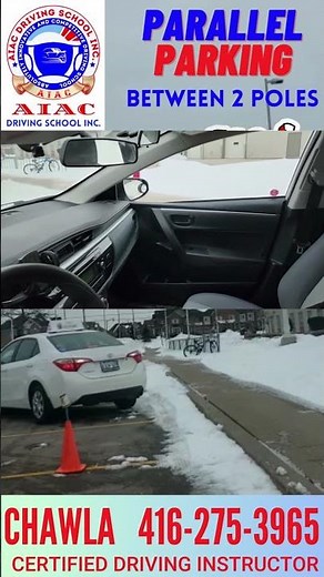 Parallel Parking between 2 Cones - Step by step instructions - How to Parallel park with cones -Easy