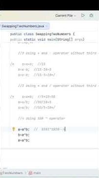 Swap Two numbers using XOR operator in Java | Frequently asked Java interview questions