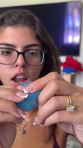 It comes all in the center at first, and you have to crack it and mix it into the actual squishy