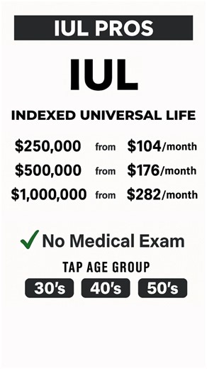 Build Tax Free Wealth and Secure Your Family With an Indexed Universal Life Policy 💲 Up to $2 Million in coverage 🩺 No Medical Exams Required 💸 Monthly Payments Never Change 💰 Builds CASH Value Tax Free 🏦 Borrow Against Your Policy to Become Your Own Bank | IUL Wealth Hacks
