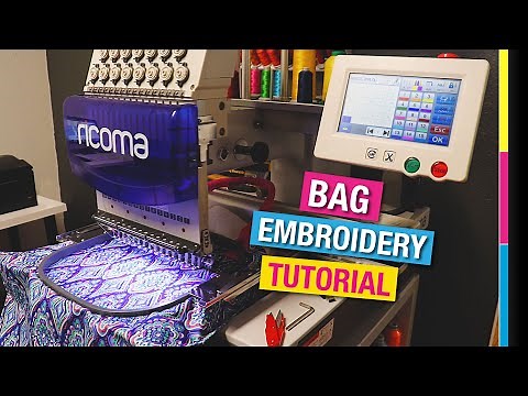 How to Embroider Bags Step by Step using our Ricoma TC-1501 and Chroma Inspire Digitizing Software