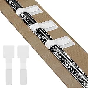 100pcs Hook and Loop Cable Ties, Sticky-Back Cable Straps, Cable Clip,Cord Organizer, Wire Management Household & Office Essentials (White)