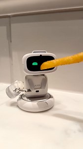 🍟 Cute little #AIBI loves eating French fries. #aibipet #aibirobot #aibipocket #livingai #robotpet | AIBI Pocket Pet