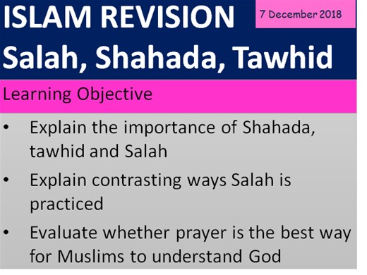 SHAHADA, TAWHID & SALAH REVISION | Teaching Resources
