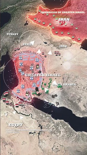 Israel Iran War Animated Map [Fictional] #israeliranwar #iranisraelwar #mapping