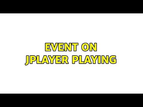 Event on jplayer playing