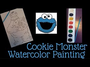 Cookie Monster Painting - Watercolor Speed Painting - Sesame Street - Color Smiles