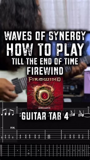 WAVES OF SYNERGY on Instagram: "Tutorial Guitar TAB 4 - Firewind: How To Play Till The End Of Time. This guitar tutorial will show you how to play “Till the End of Time” by Firewind on electric guitar. Learn the song with easy-to-follow guitar tabs and comprehensive instruction. This guitar lesson is perfect for anyone looking to expand their repertoire. 👇FULL VIDEO on YouTube: https://youtu.be/c6baa5ZFGn0?si=f_dEEGyssWaVY0y1 🎸GUITAR TUTORIALS, LESSONS, TABS & NEW SONGS #guitartutorial #guitar