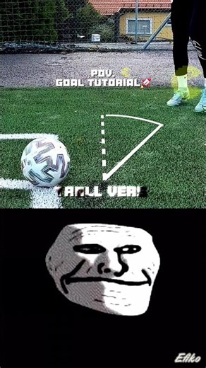 crazy football goal tutorial skills 🚀🪄 troll face 🗿|meme #shorts #football #trend