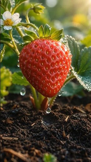 From Strawberry Plant to Ripe Strawberry 🍓 | Complete Growth Time-Lapse in Ultra Realistic 8K