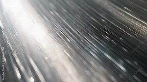 The ridged texture of brushed stainless steel gives off a bold industrial look with a cool metallic sheen.