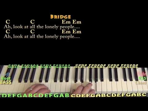 Eleanor Rigby (Beatles) Piano Cover Lesson with Chords/Lyrics