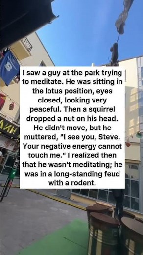 Meditation Gone Wrong! 🧘‍♂️🐿 #meditation #funny #shorts