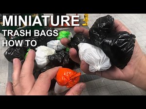 How to Make MINIATURE TRASH BAGS easy! For Action figures, display, props, diorama