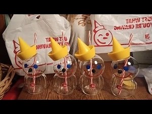 Jack in the Box limited edition Jack glass sipper cup unboxing / Jack collectors glass sipper cup