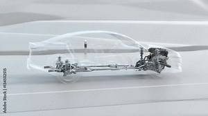 Abstract city car structure overview during drive. Opacity design 4k animation. Prores 422 codec Stock Video