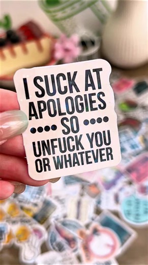 130 funny vinyl waterproof stickers in one pack for your water bottle or hard hat or laptop or ya know whatever #funnystickers #vinylstickers #stickers #tiktokshop