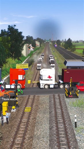 Rombongan Lori Melintasi Persilangan Adu 2 Truck #railroad #train #railtrack #railway