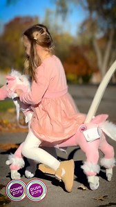Introducing PUSH PONY! 🦄🐴 For kids to ride, spin, and play while developing their balance and motor skills - with removable push handle for parents. 🌈 🔊Interactive lights and sounds 🦄 Ultra Soft Micro Plush 🔄 360-Degree Rotating Casters 🦺 Certified and safety-tested "These are SO MUCH FUN!! I’m talking hours and hours of fun, and you can ride them literally anywhere! Just buy it! 🤩" | Power Pony