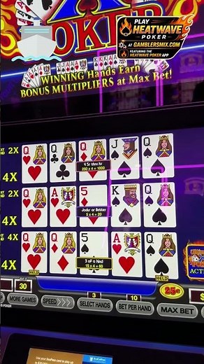 Ultimate X Video Poker Four Of a Kind With the Multiplier #videopoker