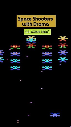 Galaxian (800 and 2600) and Galaga (2600) gameplay